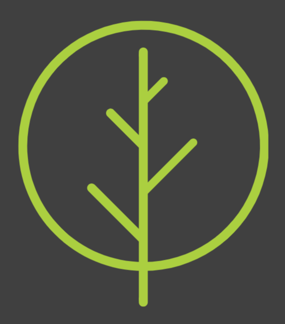 Logo on charcoal background